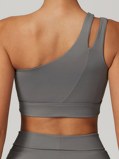 One-Shoulder Quick-Drying Sports Bra