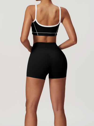 Seamless Contrast Binding Sports Bra