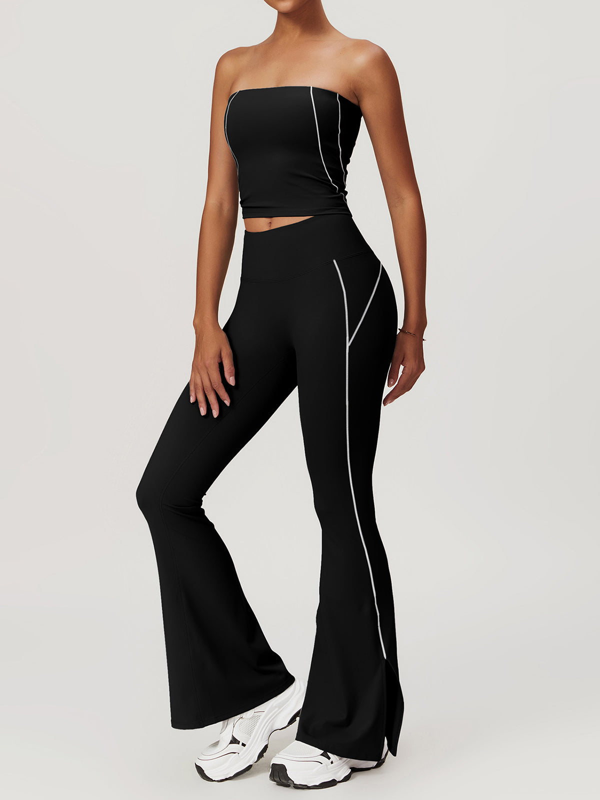 High Waist Hip-Lifting Flare Leggings